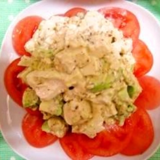 簡単☆豆腐とアボカドのサラダ